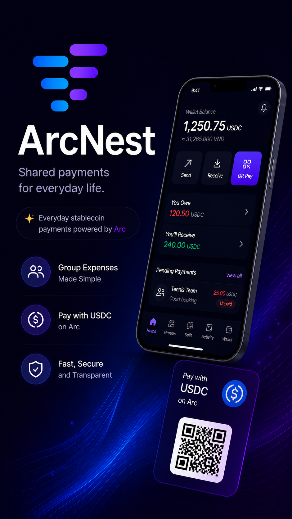 ArcNest mobile home screen